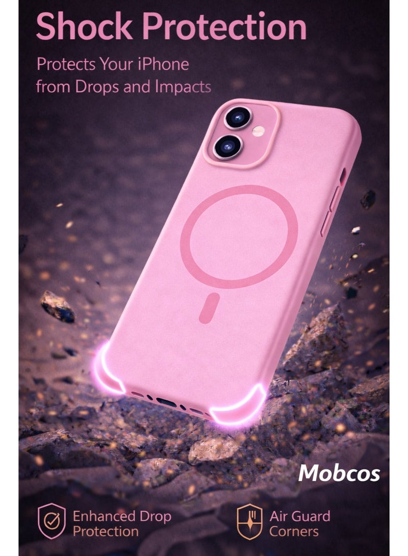 موبكوس جراب Mobcos الوردي الفاخر لهاتف iPhone 17، مصنوع من السيليكون عالي الجودة، مزود بخاصية الشحن اللاسلكي المغناطيسي | ملمس ناعم كالحرير | حماية فائقة ضد الصدمات بمعايير عسكرية | توافق مغناطيسي قوي | غطاء أنيق ونحيف - Image 5